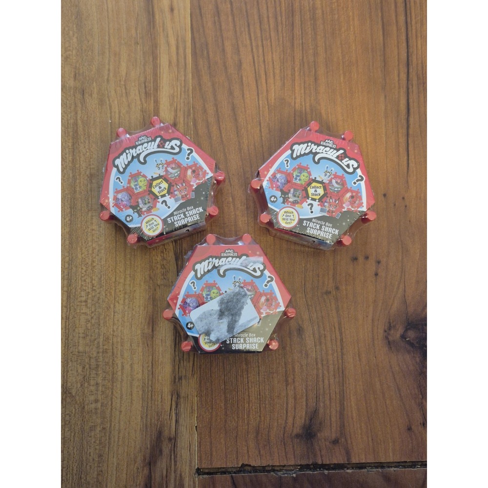 3 Miraculous Ladybug Miracle Stack Shack Blind Box Surprise Mini Figure Rare S2